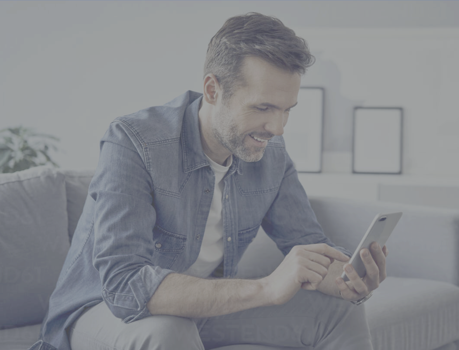 Man on Cellphone checking his boat remotely